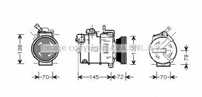 AVA QUALITY COOLING olk376 -  Компрессор, кондиционер